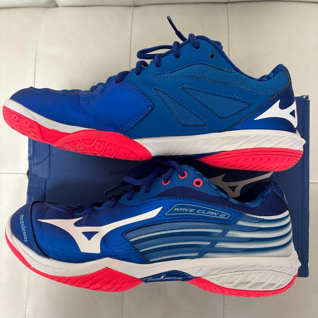 《美品》ミズノWAVE CLAW2 3E バドミントン靴　25