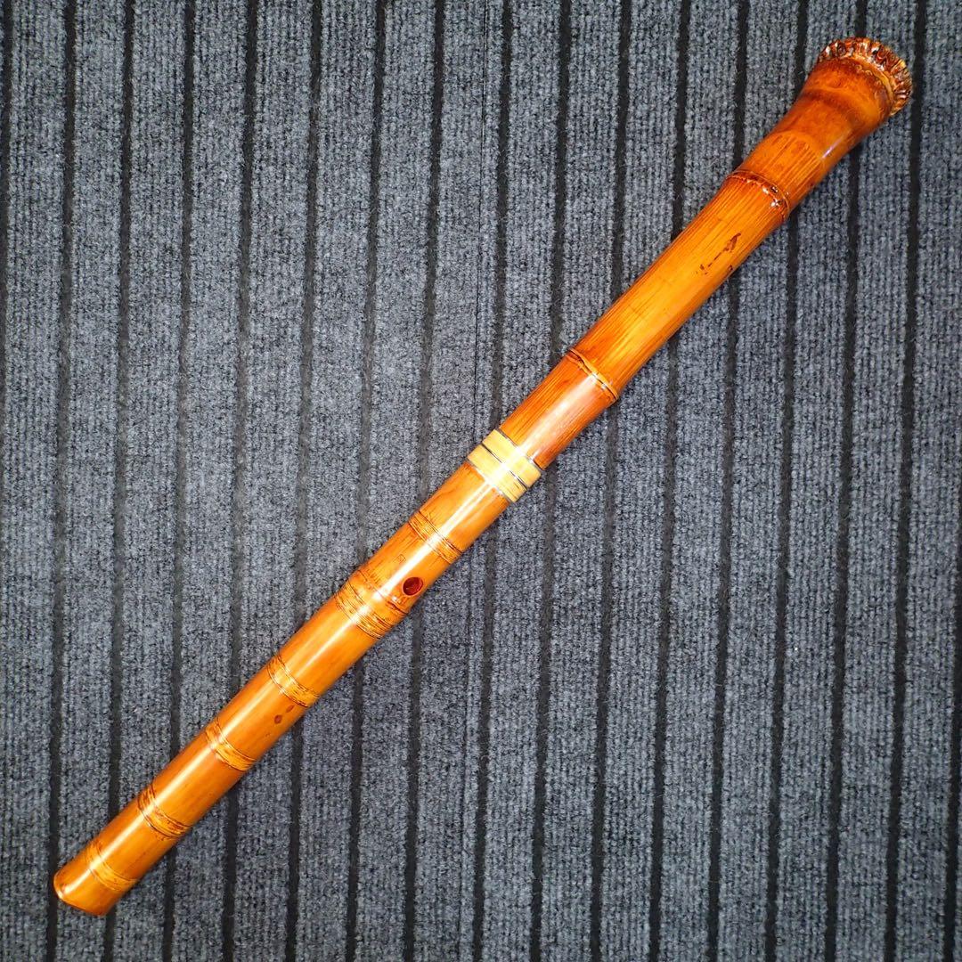 尺八 雲仙作銘 ２印 二尺管(C管)