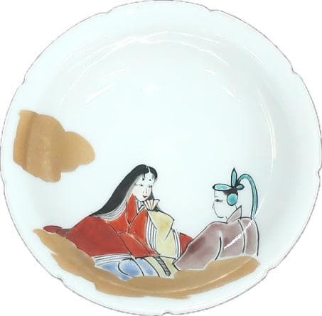 ☆彡逸品物器シリーズ☆　和食器　九谷焼　高台皿　手描き源氏物語