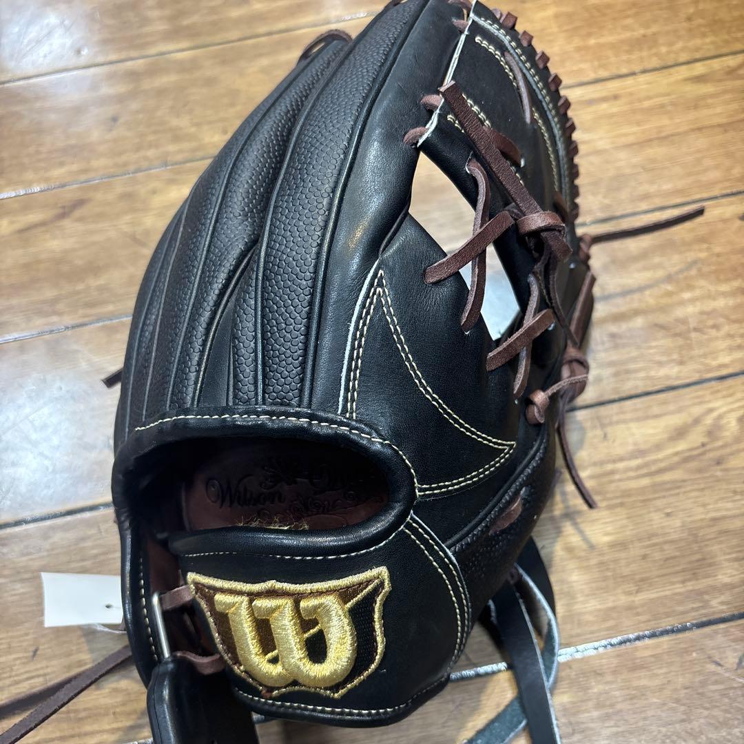 Wilson ワールドシリーズ 黒 レザー グローブ 右投げ用