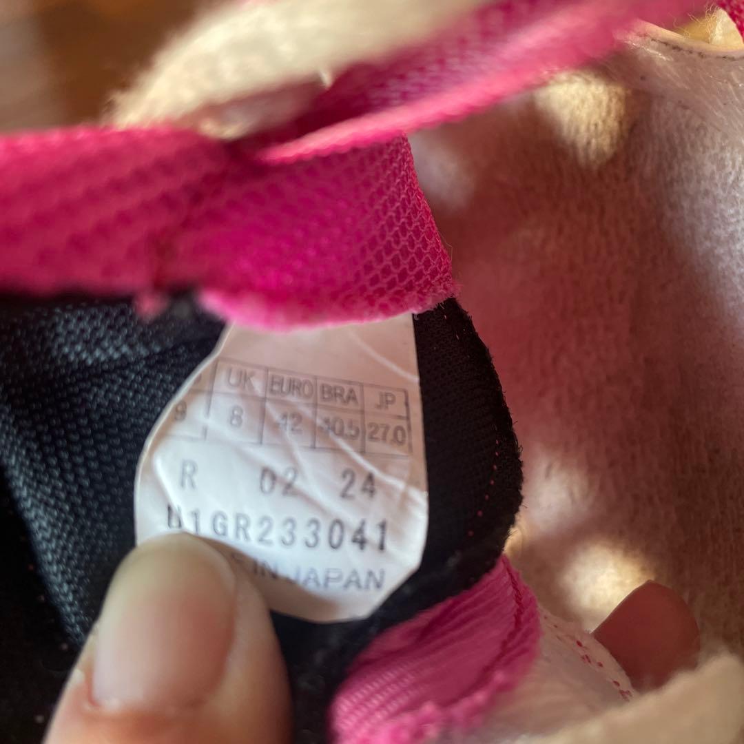 Mizuno 短距離　スパイクシューズ ホワイト/ピンク 収納袋付き