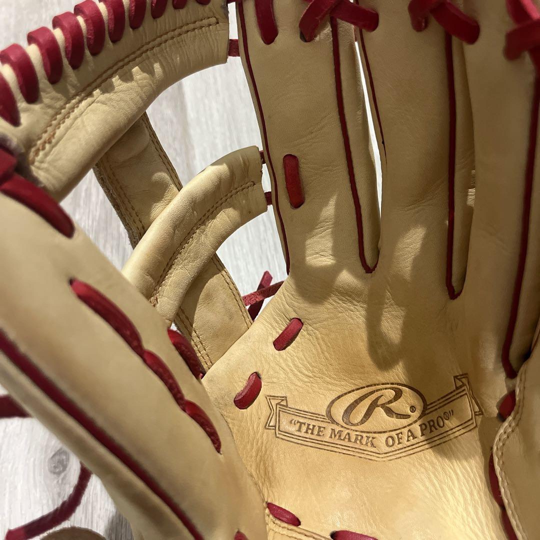 Rawlings 軟式グローブ ベージュ/赤
