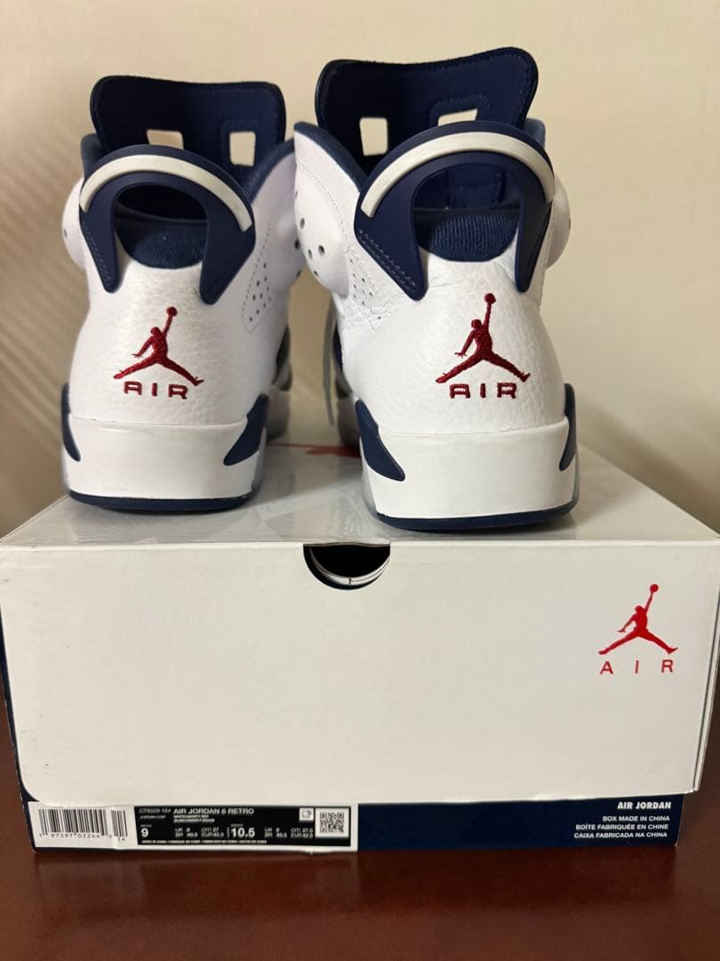 Air Jordan 6 Retro op ホワイト/ネイビー 9