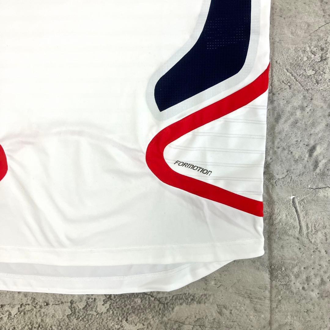 adidas サッカーフランス代表 トレーニングシャツ 古着 トリコロール ロゴ