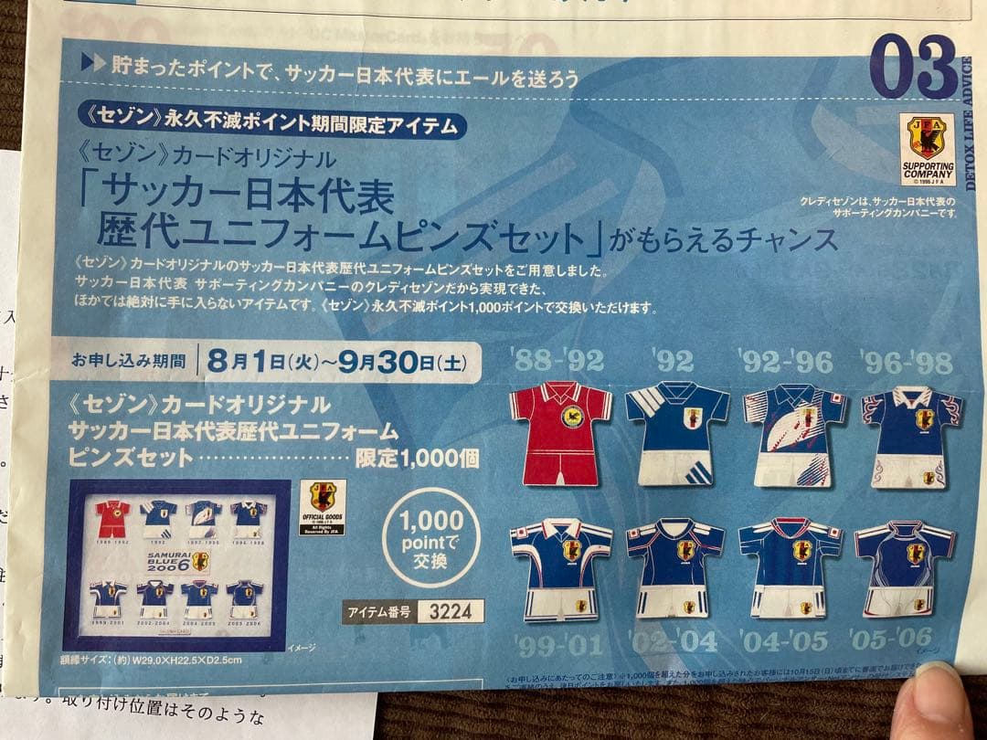 SAMURAI BLUE 2006 歴代ユニフォームコレクションサッカー日本代表