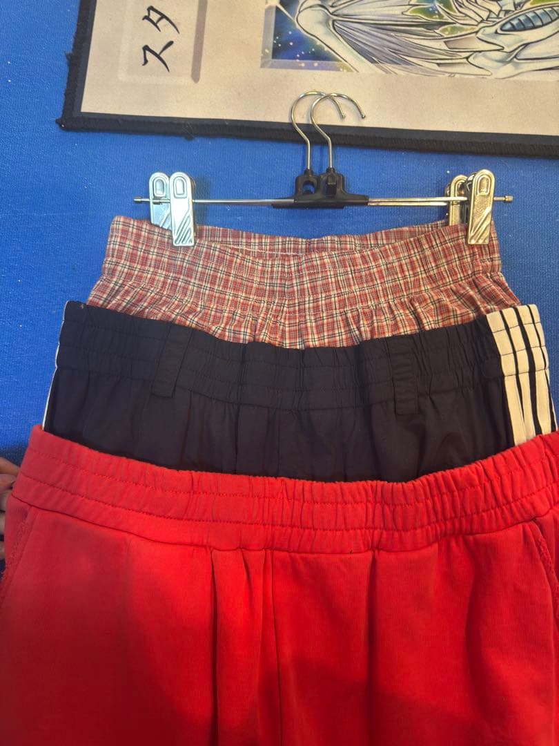 baggy opium y2k レッド サッカー風ハーフパンツ