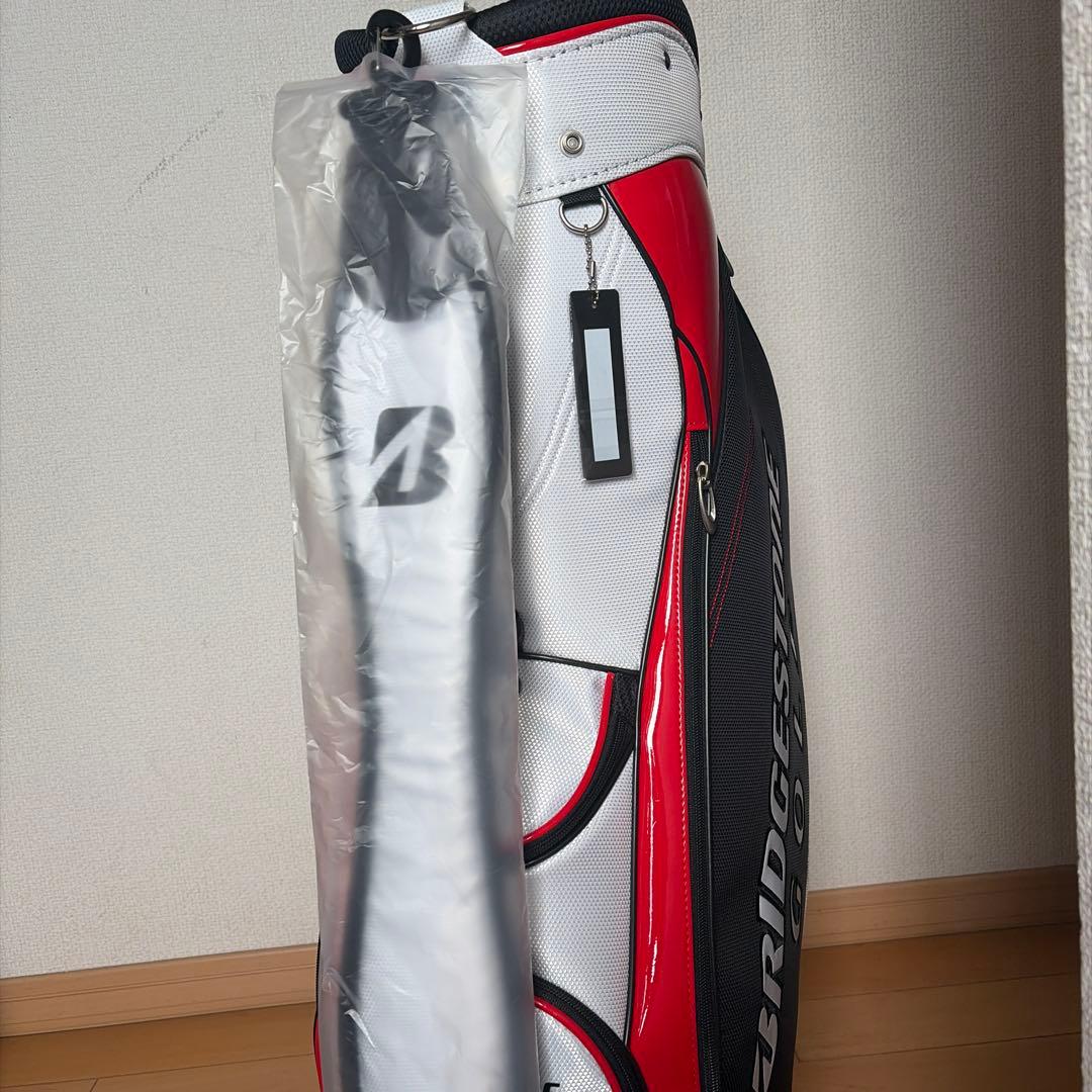 BRIDGESTONE ゴルフバッグ 黒赤白 カバー付き