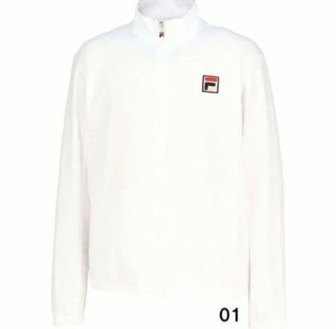 白新品　M メンズ FILAフィラ　ジッパージャケット　テニス　ゴルフ　UV速乾