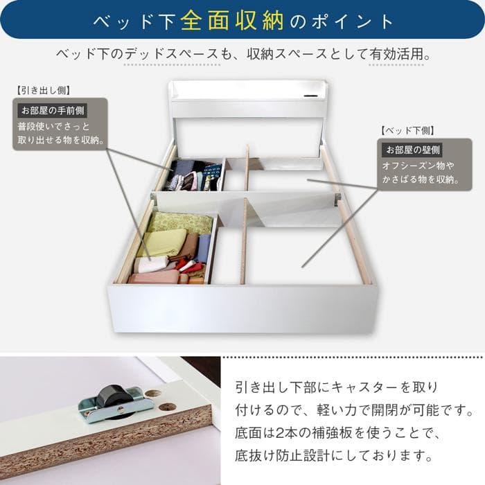 【R】セミダブル　マットレスなし【収納あり】 送料込み！【ダークグレー】