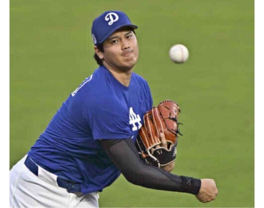 大谷選手着用品 ドジャース 練習用シャツ MLB正規品 サイズM 新品タグ付