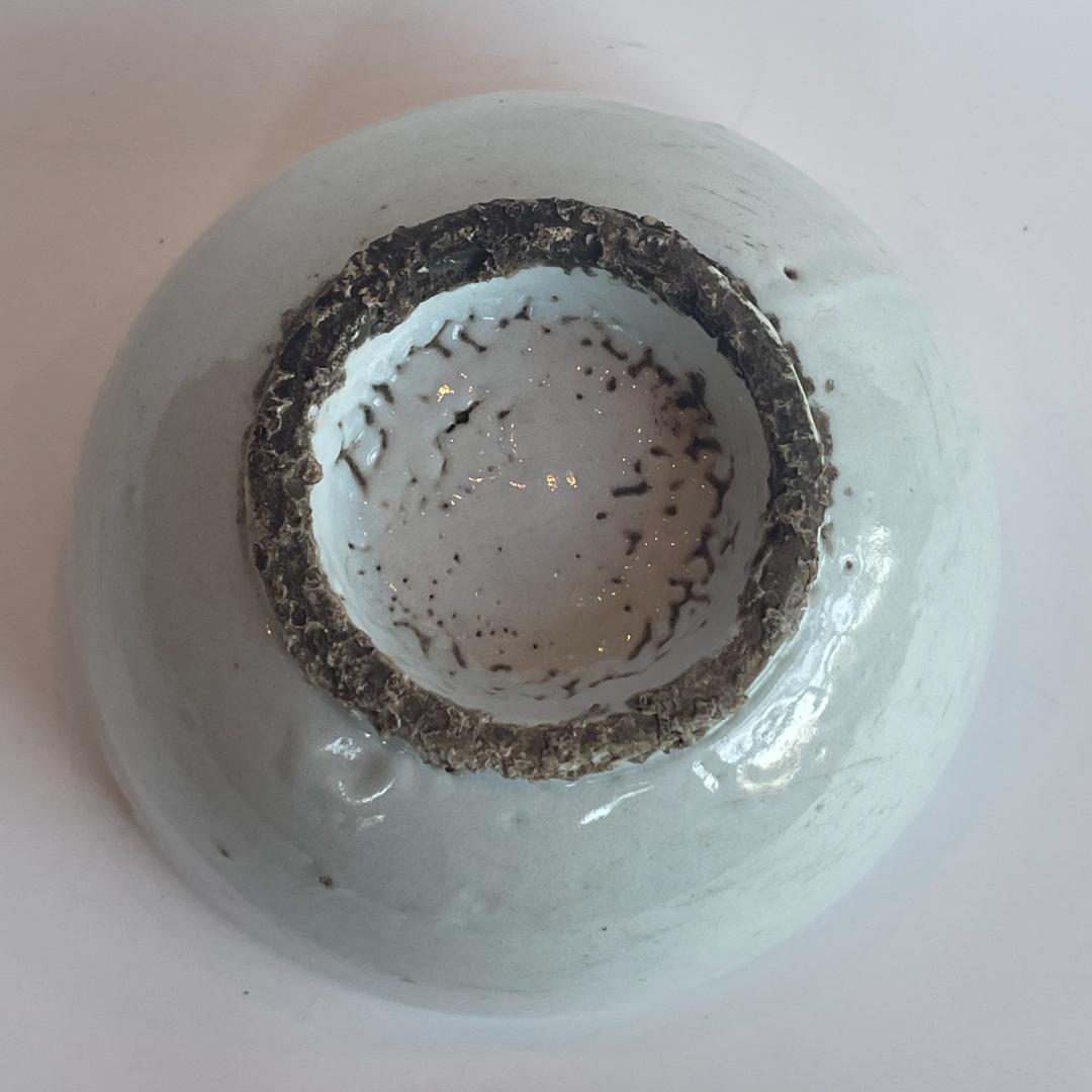 古渡 白磁碗 清代中後期 中国 南方民窯 唐物 茶碗 14.3cm 古陶磁 古玩