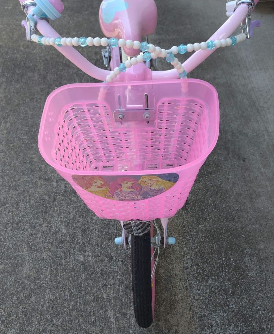 【引取限定】子供用自転車 ディズニープリンセスデザイン ピンク　室内保管
