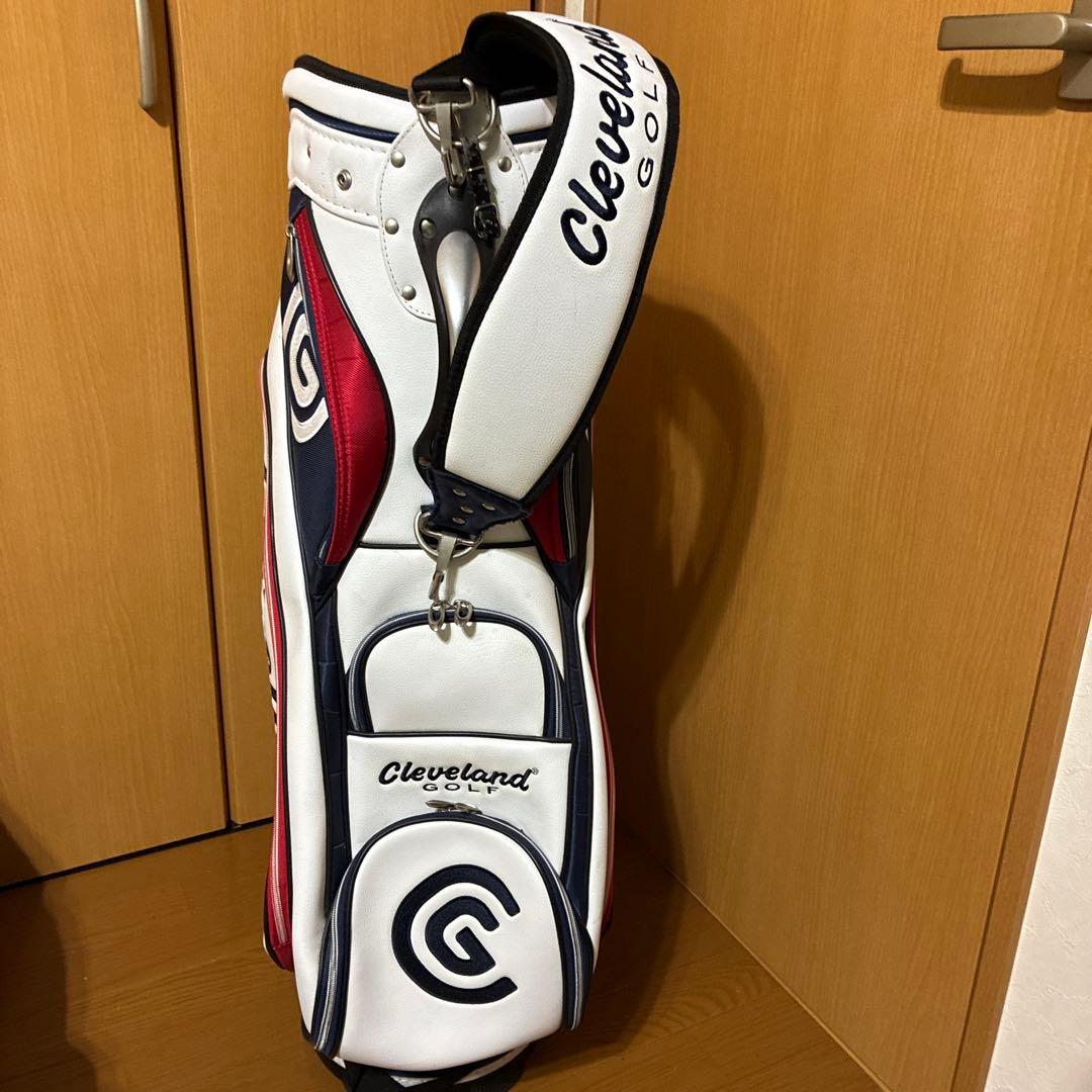 Cleveland Golf キャディバッグ ホワイト/ネイビー/レッド