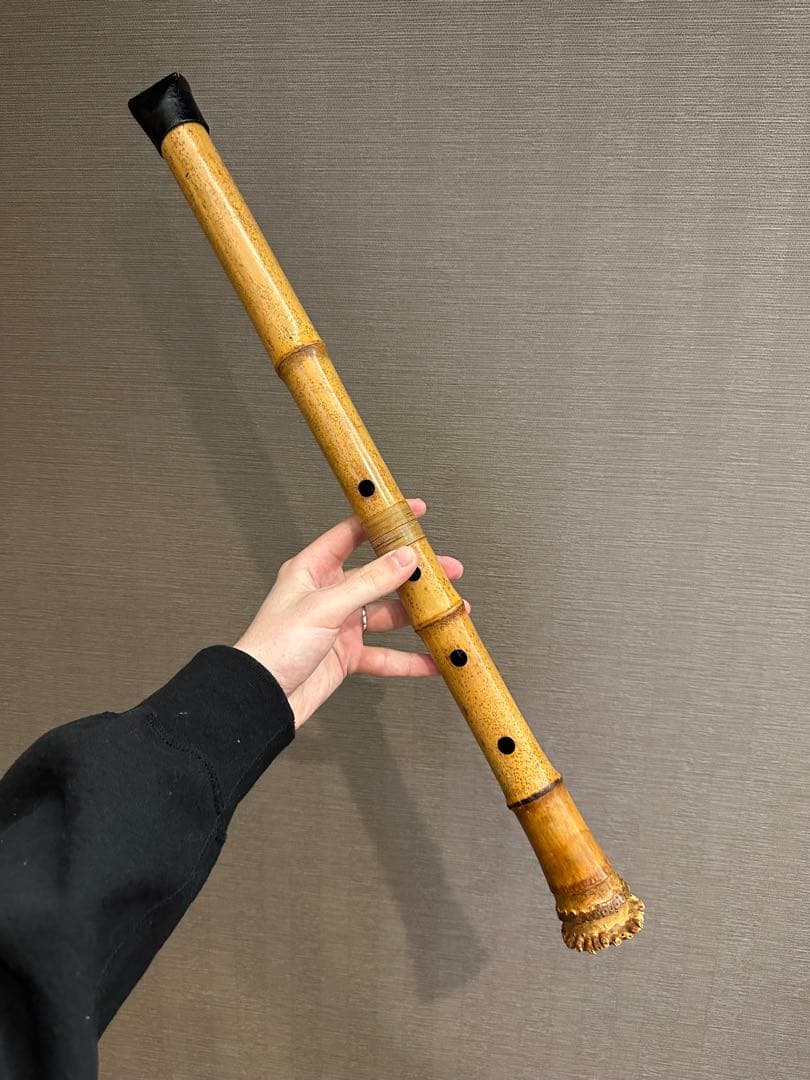 尺八　晏弘銘　ニツ判　2尺正寸管 + ソフトカバー