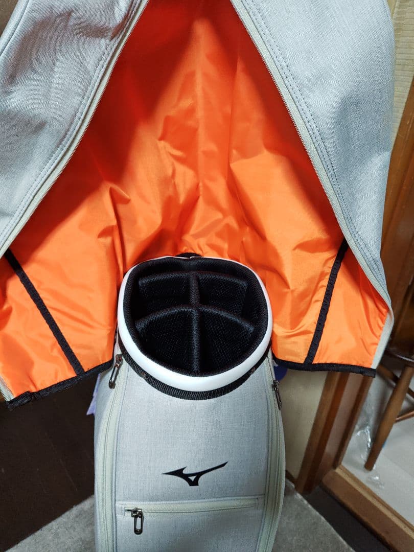 Mizuno ゴルフキャディバッグ 9.5インチ ホワイト/グレー