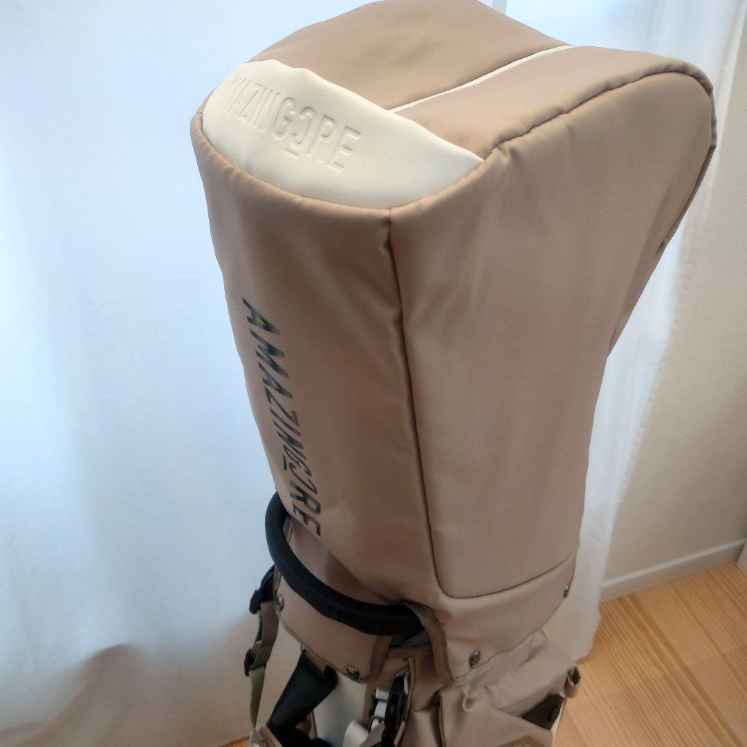 アメージングクリー ベージュ スカルゴルフキャディバッグ新品未使用品