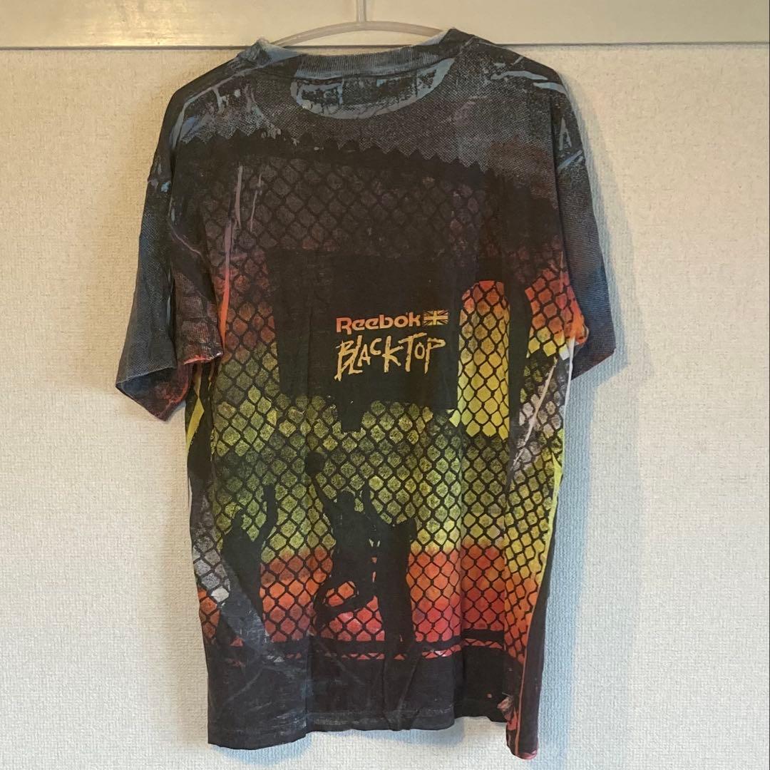 reebok 90s blacktop 総柄　tシャツ ビンテージ