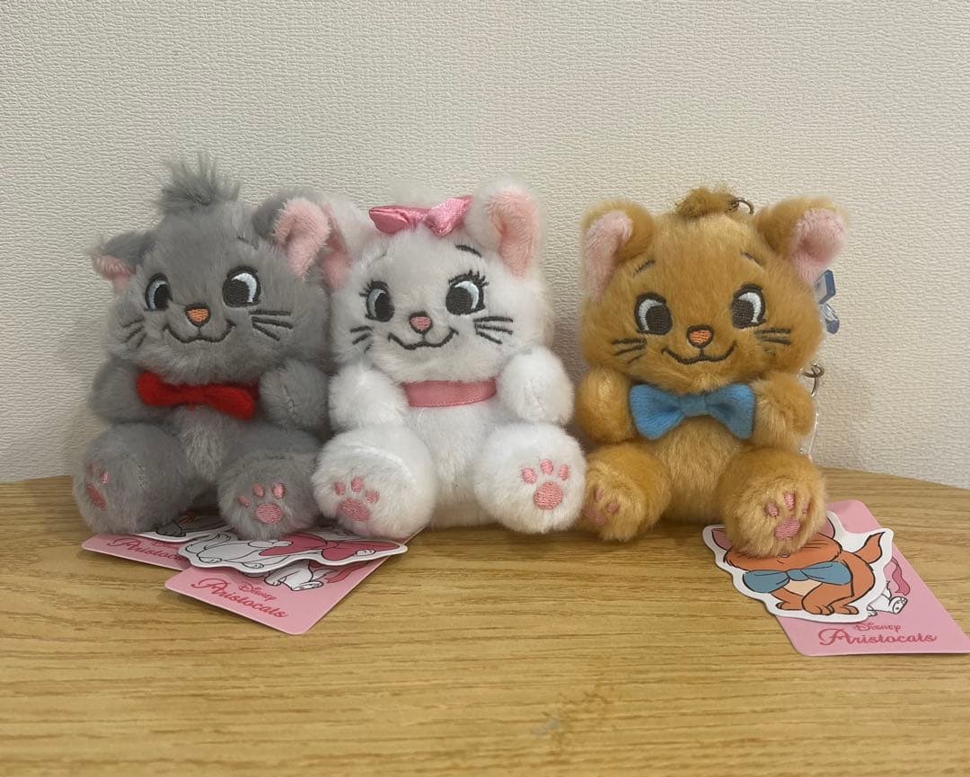 3個セット　ディズニー コラボ　マリーちゃん　おしゃれキャット キーホルダー