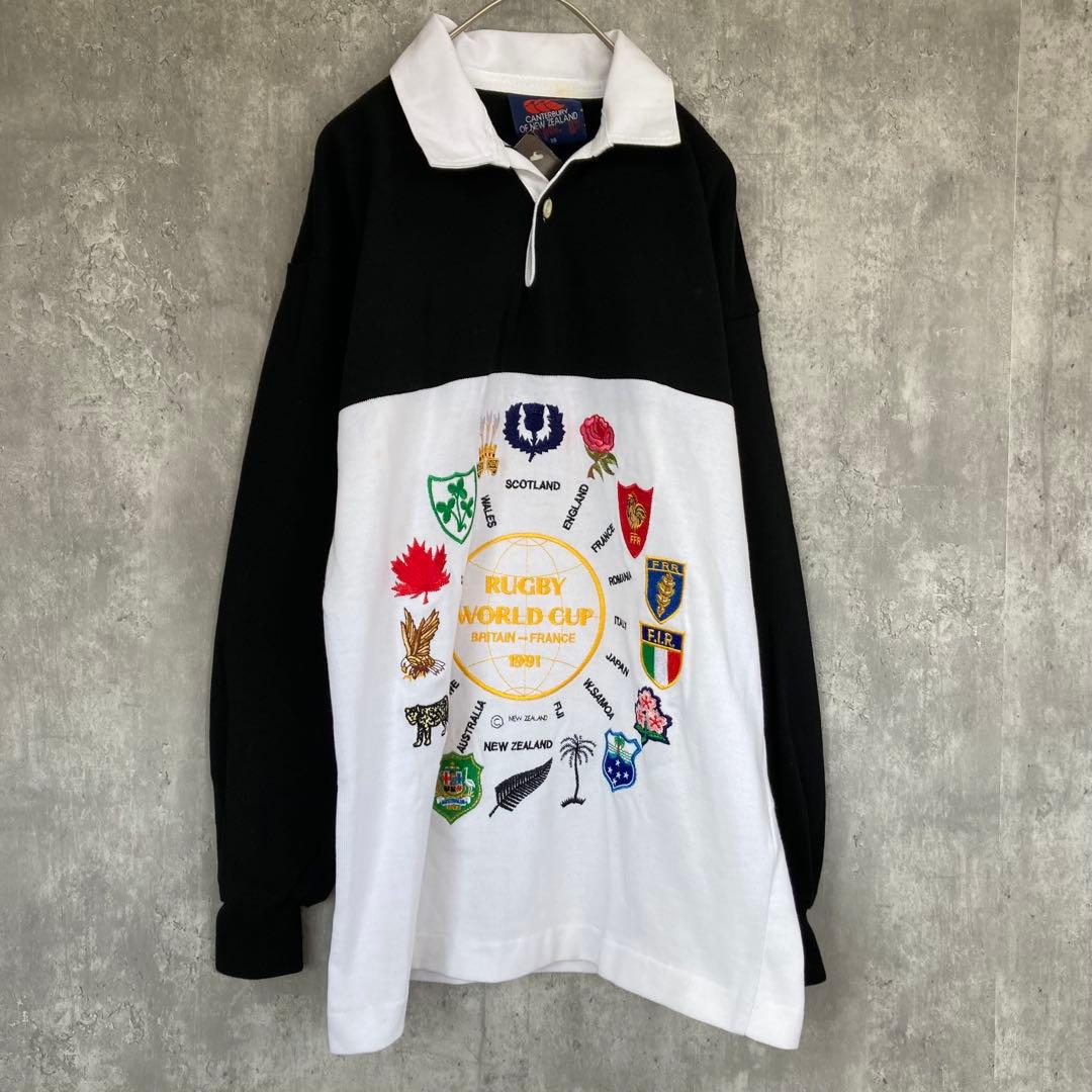 【タグ付】カンタベリー 1991 ラグビーワールドカップ ラガーシャツ 古着