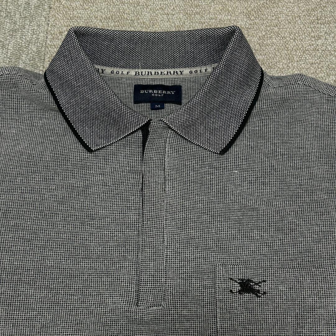 【BURBERRY GOLF 】グレー 長袖ポロシャツ M