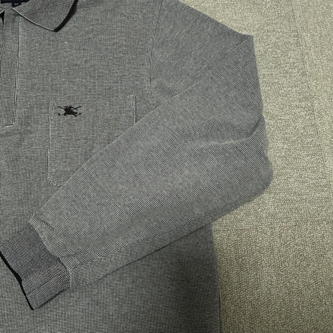 【BURBERRY GOLF 】グレー 長袖ポロシャツ M