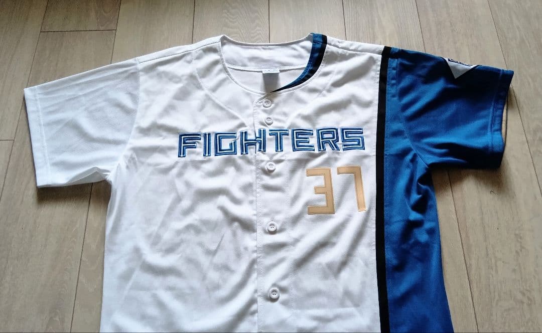 北海道　日本ハム　ファイターズ　江越　ホーム　ユニフォーム　ファナティクス　S