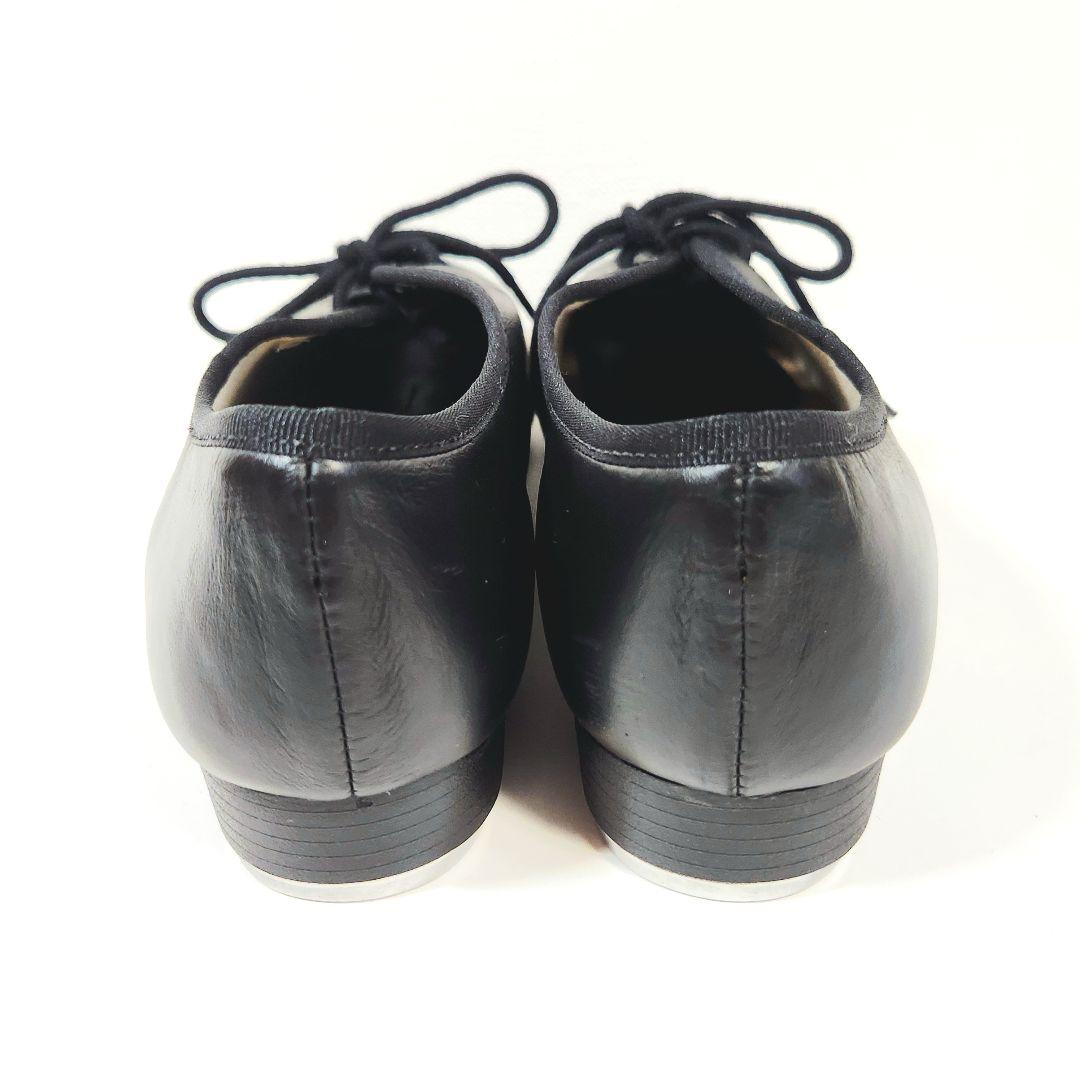 Capezio カペジオ レザー タップシューズ レースアップ 本革 黒 24