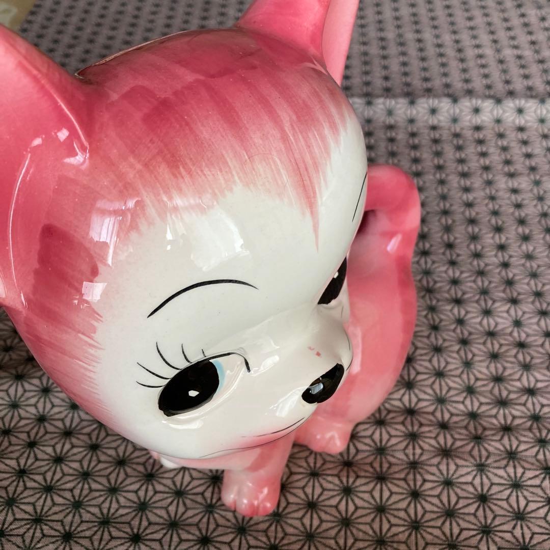 昭和レトロ 大きめ ネコ 貯金箱 置物‼️