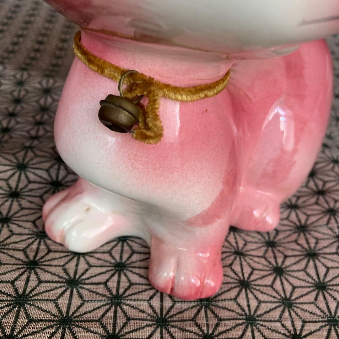 昭和レトロ 大きめ ネコ 貯金箱 置物‼️