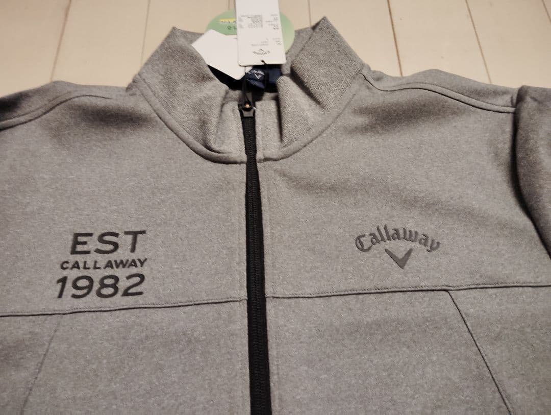 新品★サイズL/Callaway ダンボールフルジップスウェット