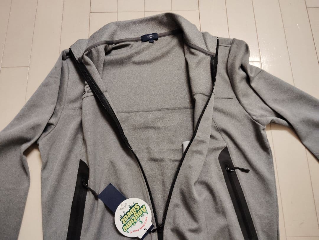 新品★サイズL/Callaway ダンボールフルジップスウェット