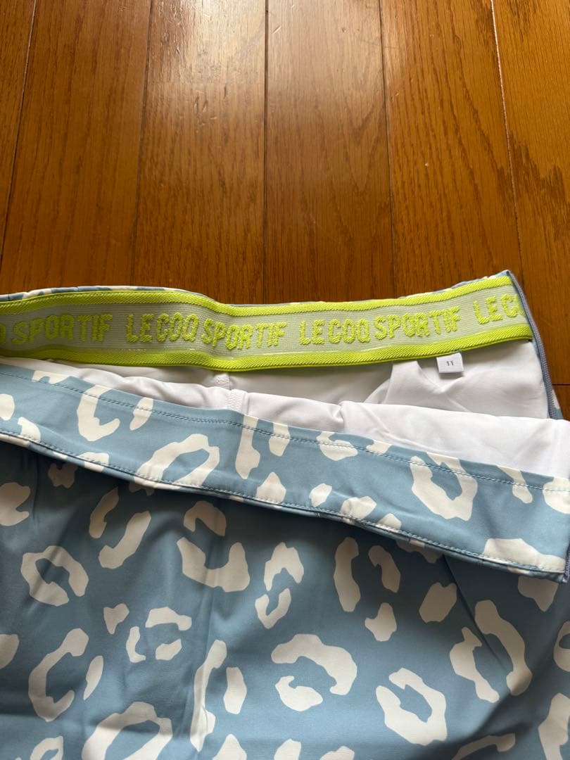 LE COQ SPORTIF ヒョウ柄スカート 水色