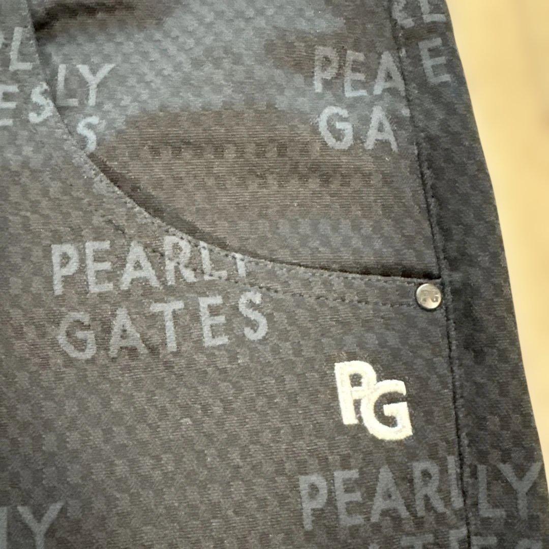 PEARLY GATES ブラック ロゴパンツ