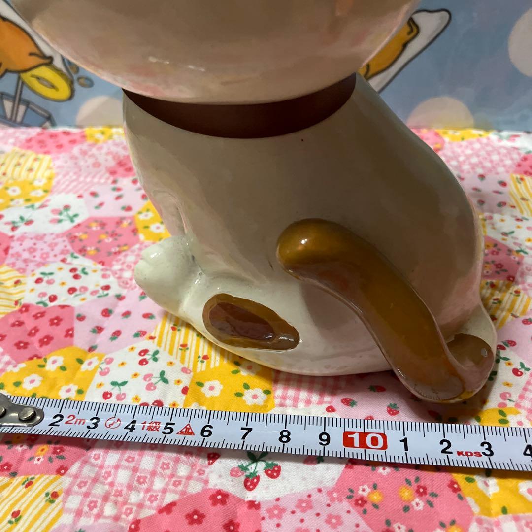 レトロ　陶器製 猫の置物　貯金箱　レア