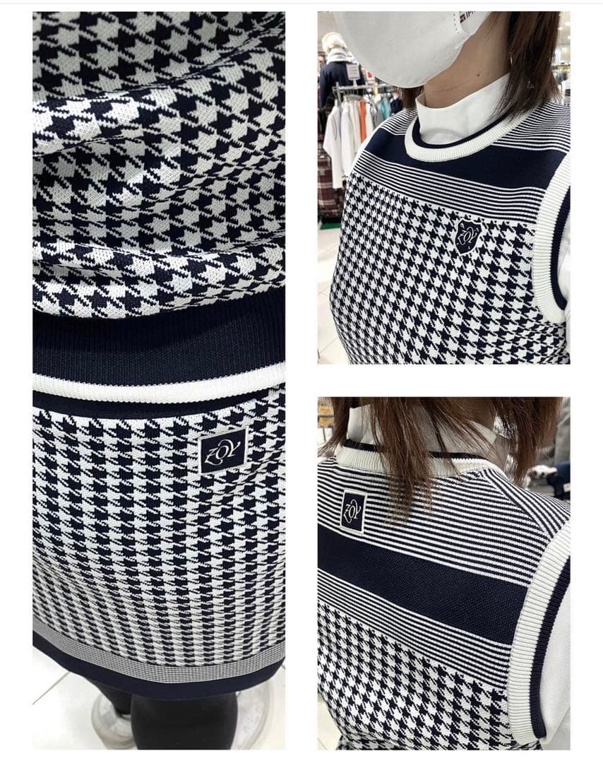ZOY ウルトラ撥水加工 WOMENS 撥水千鳥JQ ベスト ゴルフウェア