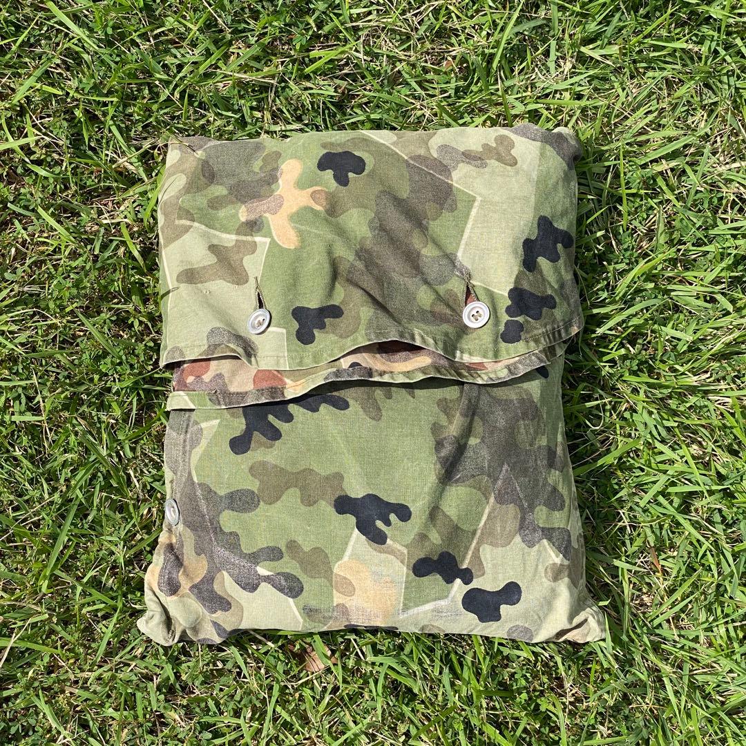 【超レア】ドイツ　軍幕　収納袋付　アメーバカモ　パップテント　ハーフ　１枚