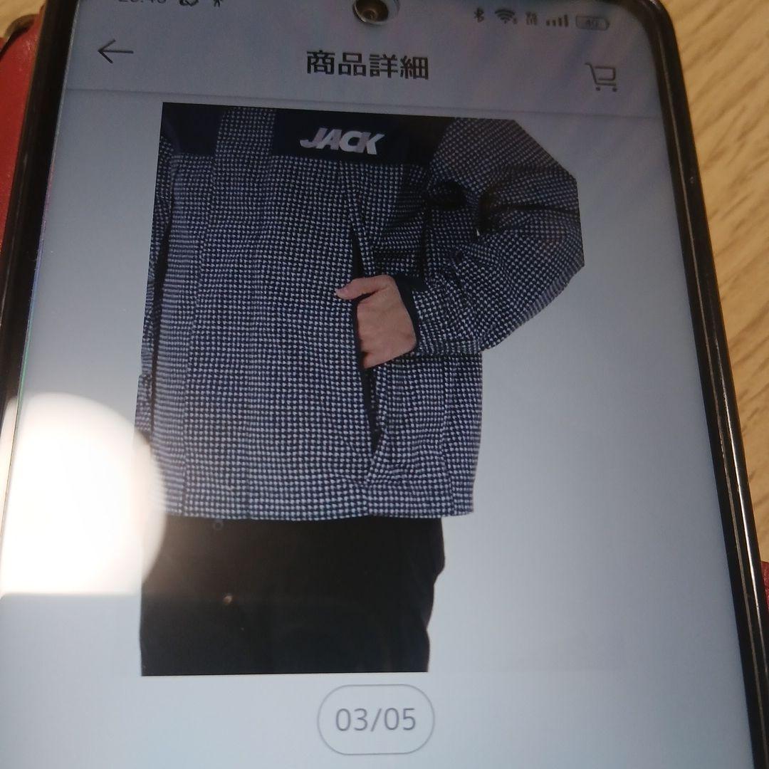 JACK BUNNY ネイビー チェック柄 ジャケット サイズ5 Lサイズ　新品
