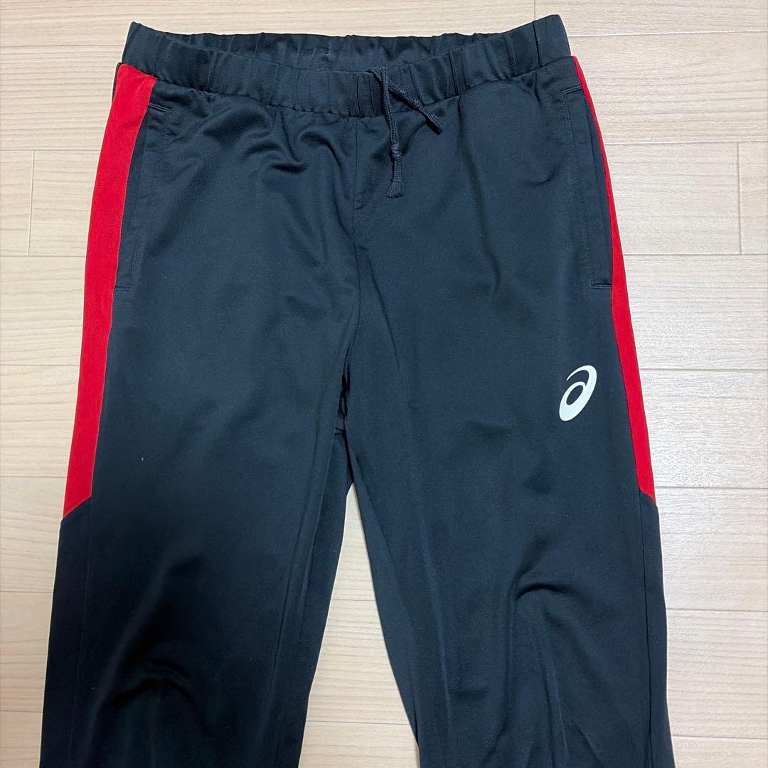アシックス ジャージ ジャケット パンツ 上下 セットアップ L ブラック