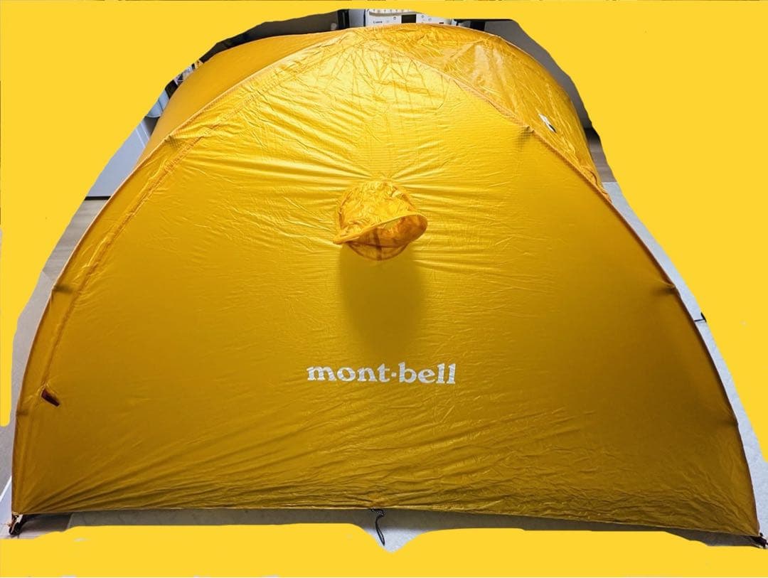 【美品•3回使用】mont-bell テント 2人用 イエロー