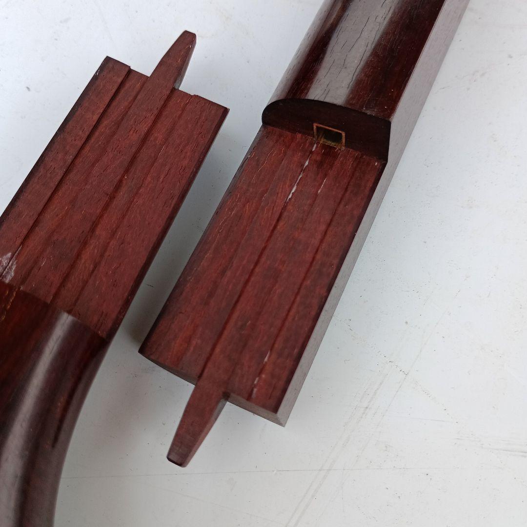 3152)三味線　子持綾杉胴　棹２５ｍｍ／２本溝金ホゾ