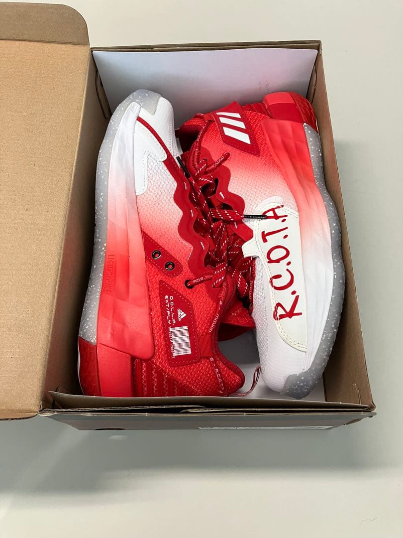 Adidas dame7バスケットボールシューズ 赤/白
