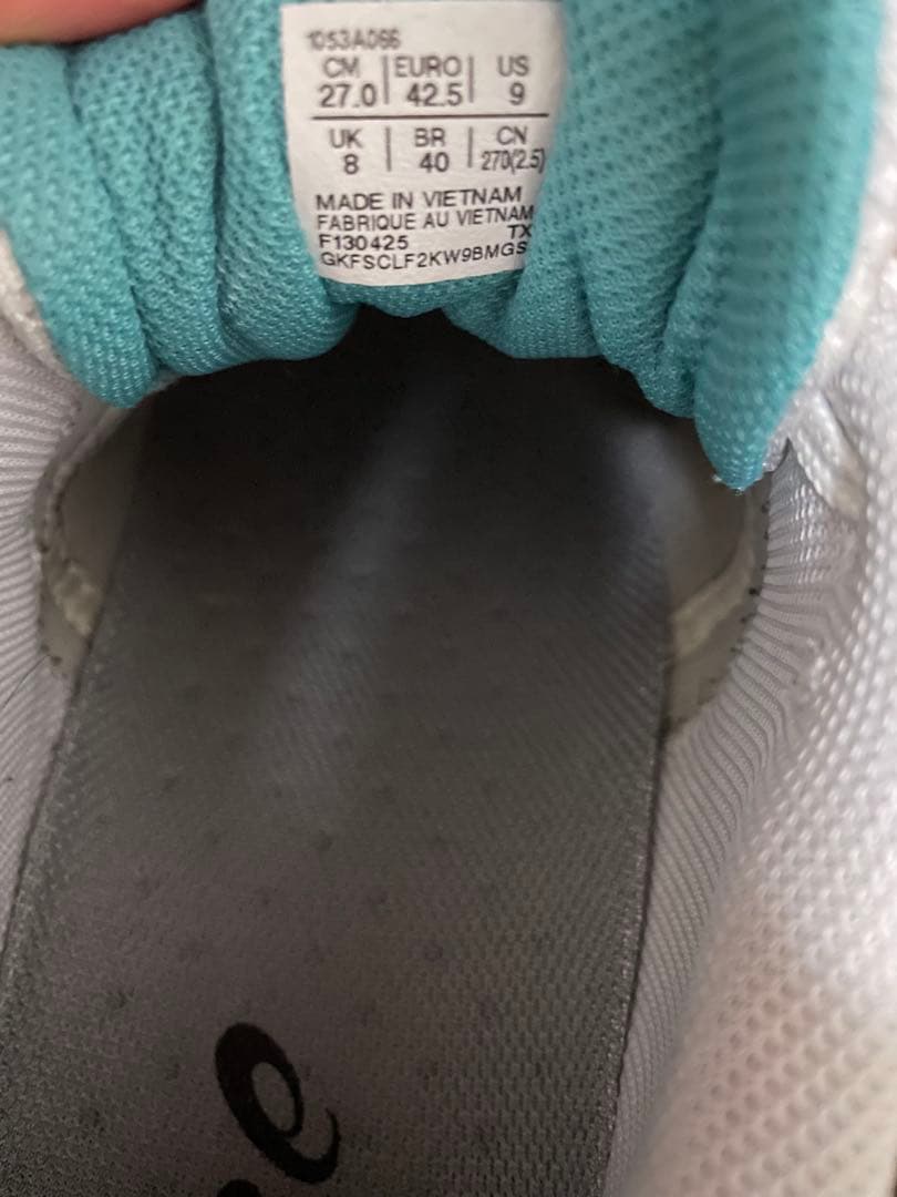ASICS バレーボールシューズ ホワイト27.0cm