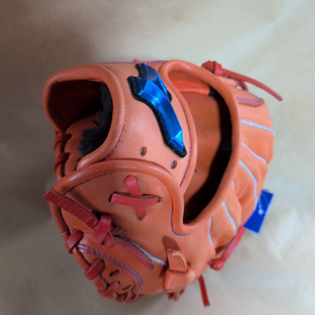 Mizuno:左投げ:軟式グローブ:外野手:スプレンディッドオレンジ:サイズ14