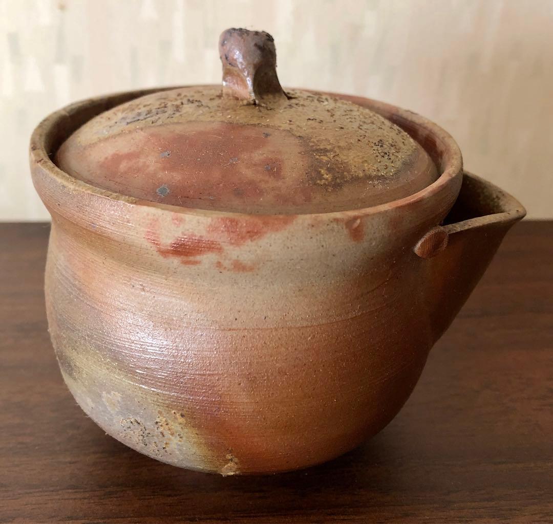 〈未使用〉備前焼 松園 宝瓶 煎茶道具 茶道具 骨董 陶芸 茶器 急須