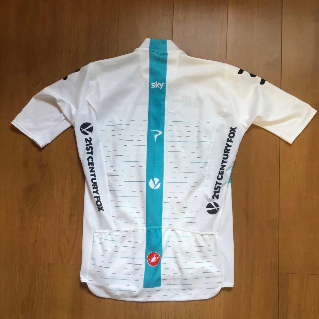 カステリ　サイクルジャージ　チーム SKY サイズ L ホワイト 美品