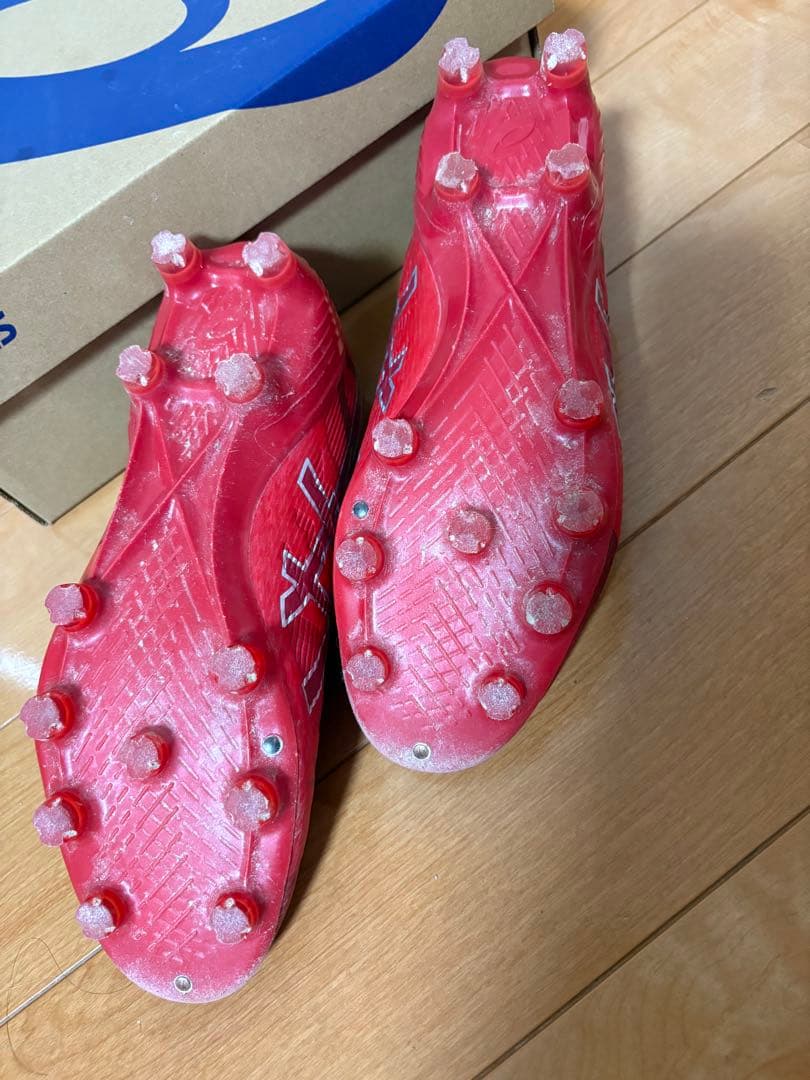 ASICS サッカースパイクアクロス2レッド 固定スタッド