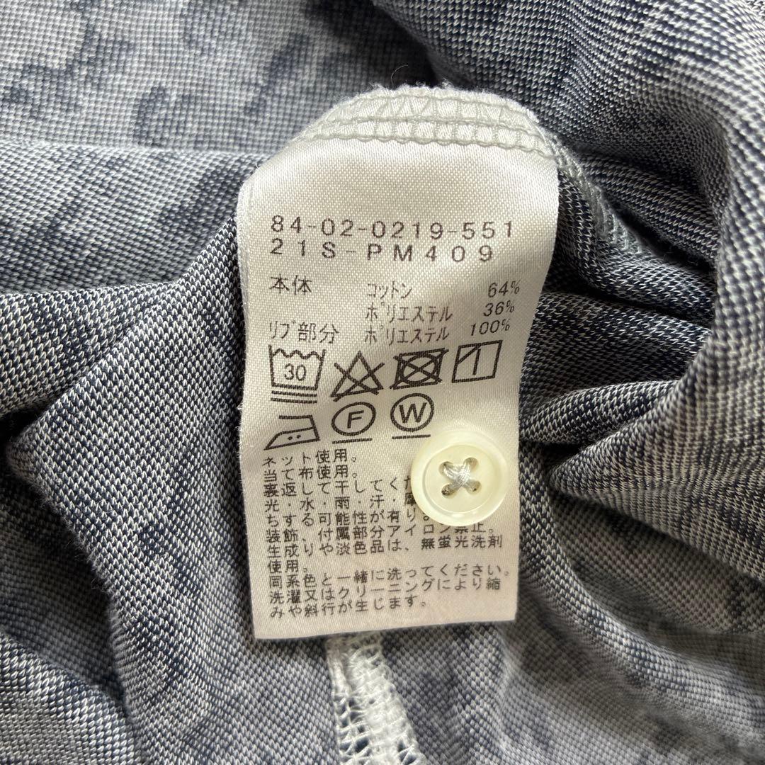 美品 BEAMS GOLF 総柄ポロシャツ 花柄Lサイズ 日本製 ゴルフウェア.