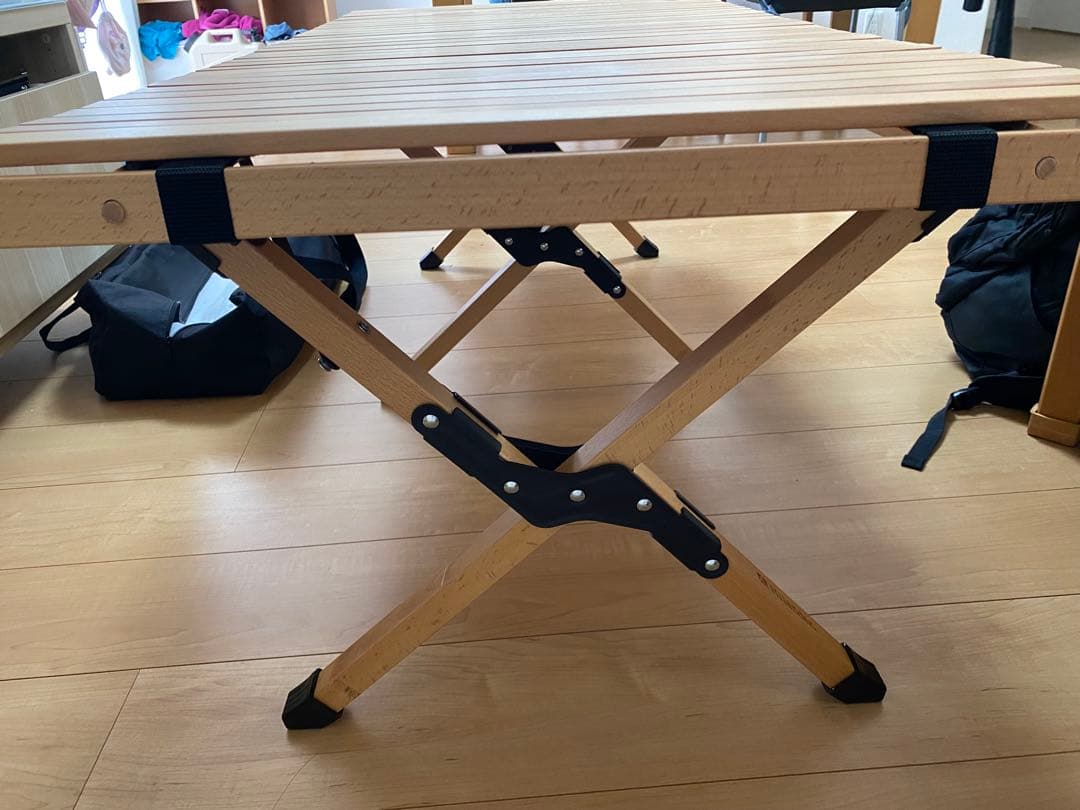 ハイランダー　ロールウッドテーブル120