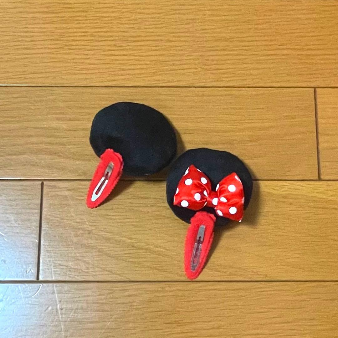 ディズニーミニーちゃんマフラーキャップ ミニーちゃんヘアピン