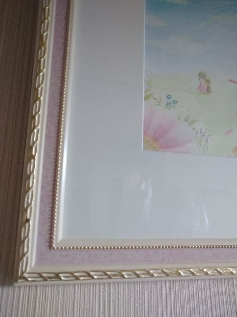色鉛筆画　原画　一点物　額縁付き　【天国へ】